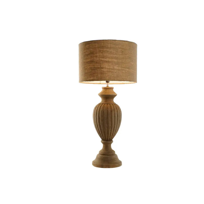 Desk lamp Home ESPRIT Natural Jute Wood 50 W 220 V 44 X 44 X 91 cm - Декорация и Осветление<<<Дом