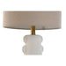Desk lamp Home ESPRIT White Linen Stoneware 30 x 30 x 64 cm - Декорация и Осветление<<<Дом