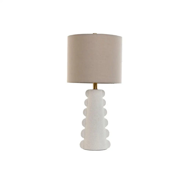 Desk lamp Home ESPRIT White Linen Stoneware 30 x 30 x 64 cm - Декорация и Осветление<<<Дом