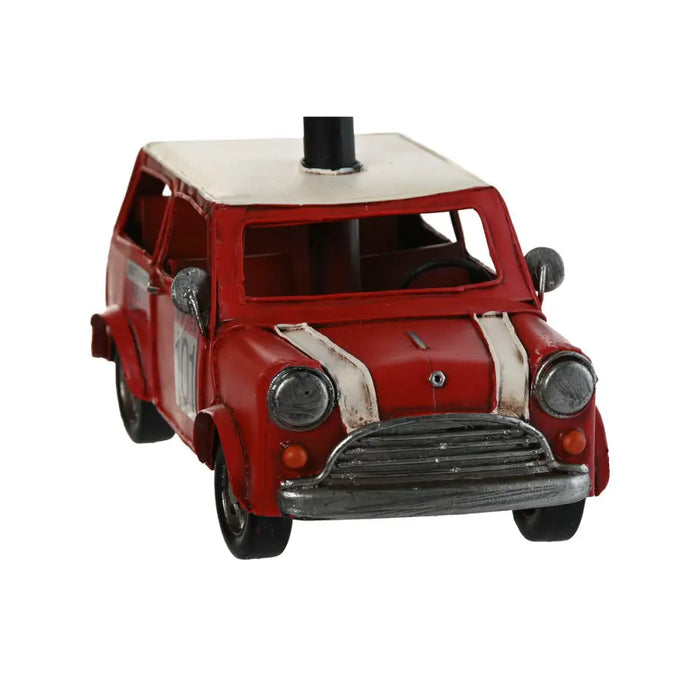 Desk lamp Home ESPRIT White Red Linen Metal 20 x 14 x 27 cm - Декорация и Осветление<<<Дом