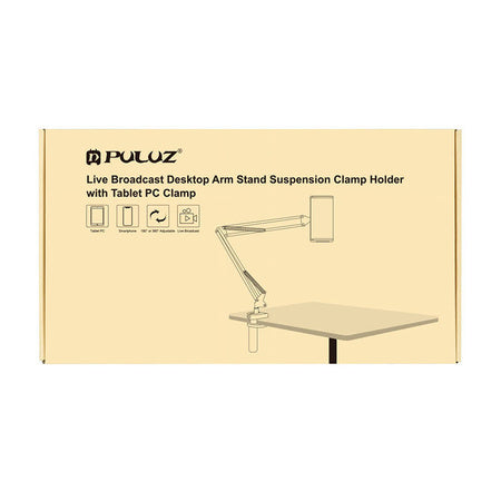 Desk stand Puluz with phone/tablet holder (black) - Tripods<<<Mounts<<<Tripods<<<Selfie Sticks<<<Booms<<<Photo
