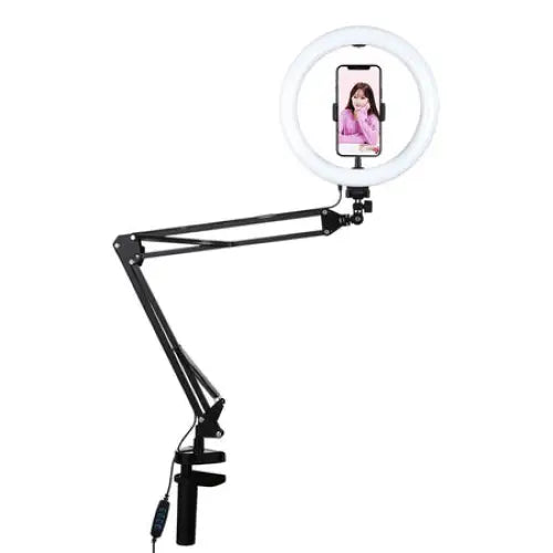 Desktop arm stand Puluz with 26cm LED Vlogging Ring PKT3090B - Ring lights<<<Photo studio<<<Photo