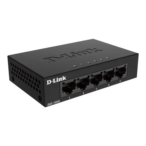 Desktop Switch D-Link DGS-105GL/E Black - Комутатор - Неуправляеми<<<Мрежи<<<Мрежи и умен дом<<<ALSO&&&Компютър Мрежи и