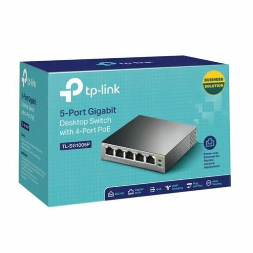 Desktop Switch TP-Link TL-SG1005P LAN PoE Grey - Компютър Мрежи и компоненти<<<Компютри|