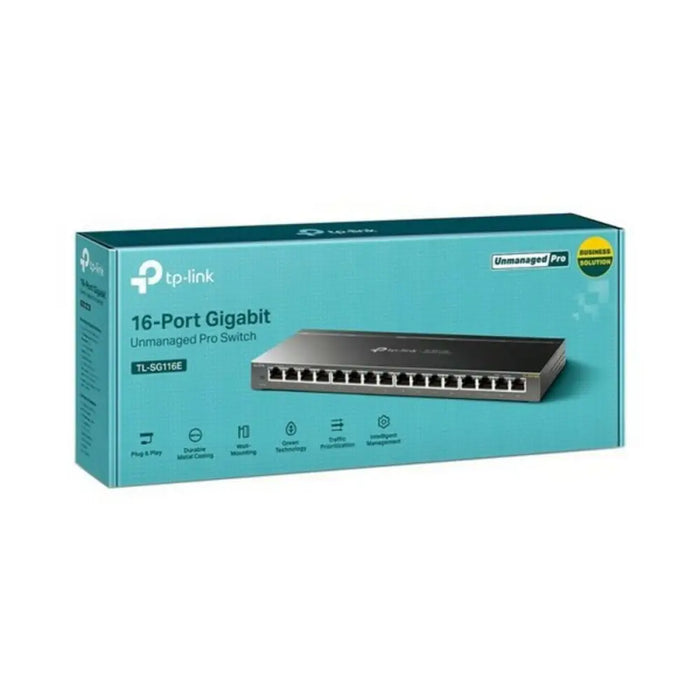 Desktop Switch TP-Link TL-SG116E RJ45 32 Gbps Black - Компютър Мрежи и компоненти<<<Компютри|