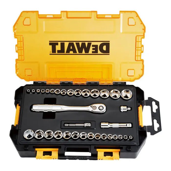 DEWALT DWMT45034-0 34-PIECE RATCHET SET WITH INSERTS - Комплекти вложки и тресчотки<<<Ръчни инструменти<<<Инструменти и