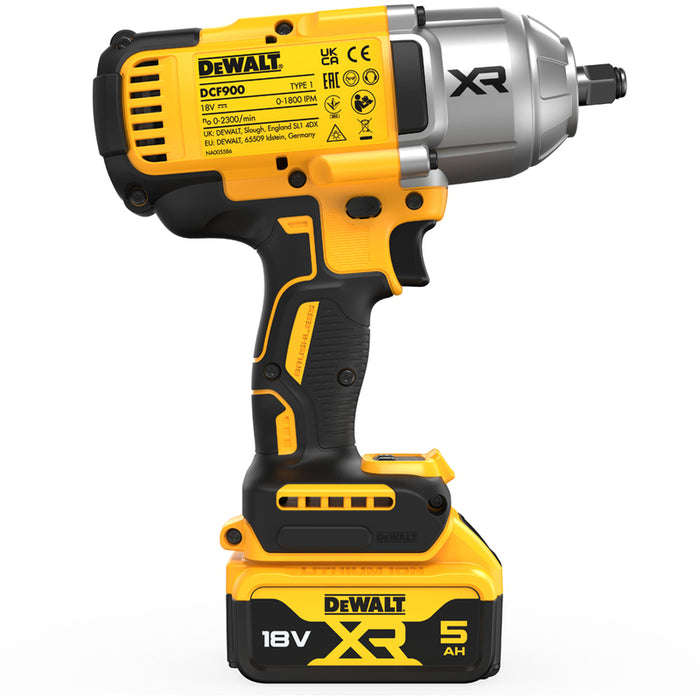 DEWALT DCF900P2T-QW CORDLESS IMPACT WRENCH 18 V, 1355.00 nm, NUMBER OF BATTERIES 2, BATTERY CAPACITY 5.00 Ah, CASE