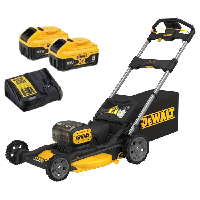 CORDLESS BRUSHLESS MOWER DEWALT DCMWP134W2-QW 18 V, CUTTING WIDTH 53.00 cm, NUMBER OF BATTERIES 2, 8.00 Ah