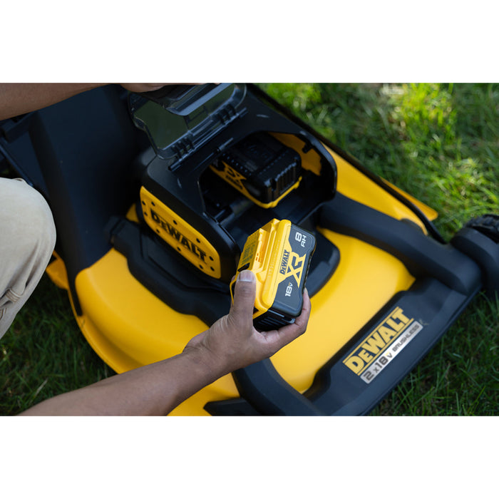 CORDLESS BRUSHLESS MOWER DEWALT DCMWP134W2-QW 18 V, CUTTING WIDTH 53.00 cm, NUMBER OF BATTERIES 2, 8.00 Ah