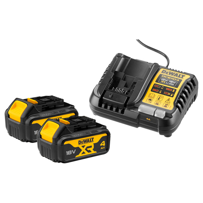BATTERY 2 PCS 4 AH AND CHARGER DEWALT DCB1104M2-QW