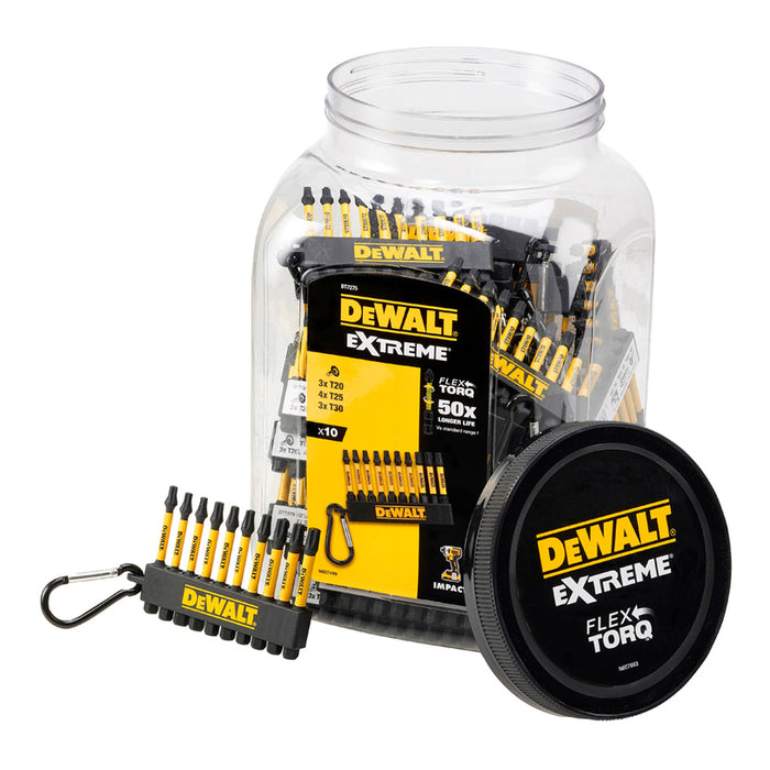 TORX IMPACT BITS SET WITH CARABINER DEWALT DT7275-QZ