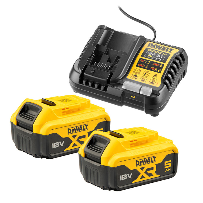 BATTERY 2 PCS 5 AH AND CHARGER DEWALT DCB1104P2-QW