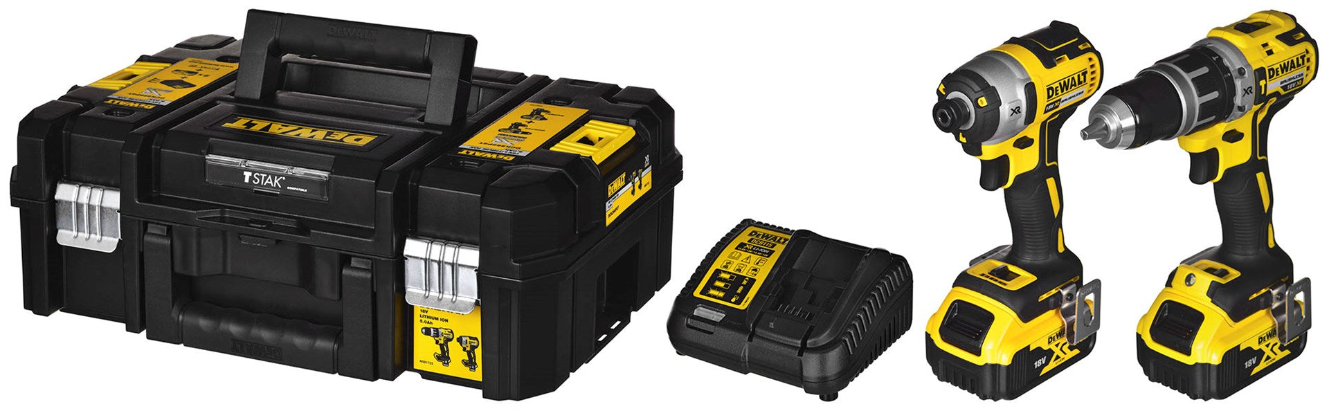 POWER TOOL COMBO KIT DEWALT DCK266P2T (DCD796+DCF887) 2X5,0AH 18V