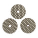 DIAMOND DRY POLISHING DISCS SET 3 PCS NEXTOOL SPD-310 - Кечета за полиране<<<Консумативи за