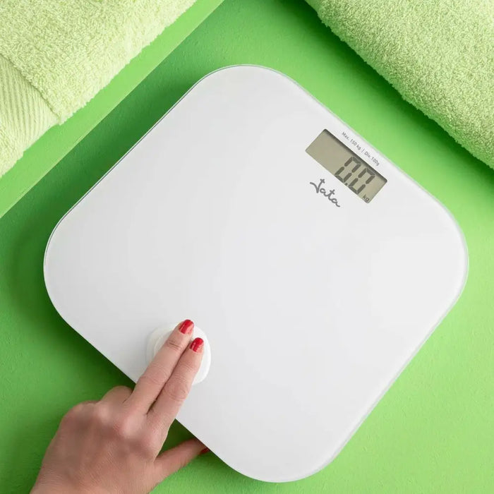 Digital Bathroom Scales JATA HBAS1907 White Tempered Glass 150 kg 180 kg - Баня<<<Дом Градина<<<BigBuy&&&Кантари за