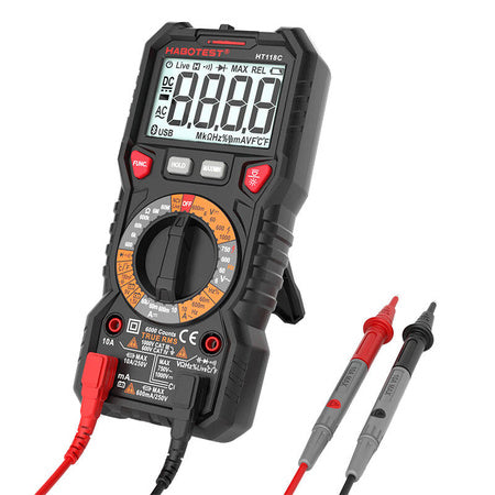 Digital Multimeter with Flashlight Habotest HT118C True RMS NCV battery testing - Measuring tools<<<Tools<<<InnproXML