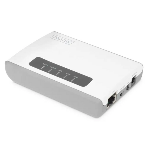 Digitus 2 Port USB 2.0 Wireless Multi-Functional Network Server 300 Mbps - PrintServer - Print