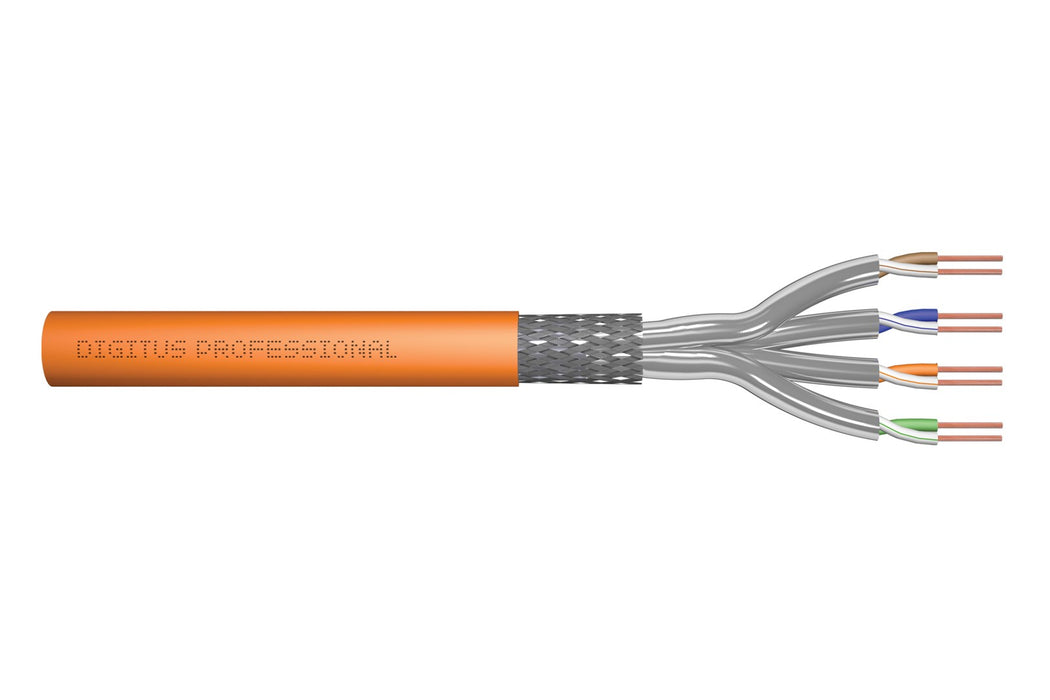 Digitus CAT 7 S/FTP data cable - installation cable, 100 m, simplex, Dca-s2, d1, a1