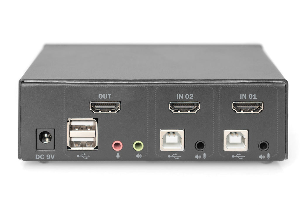 Digitus KVM Switch, 2 Port, Single Display, 4K, HDMI®