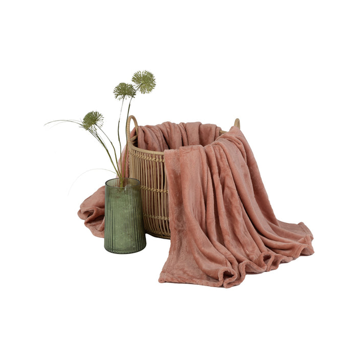 BLANKET DILIOS SILK TOUCH 130X170 CM PEACH