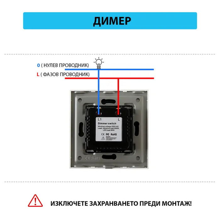 DIMMER MECHANISM WHITE LUXON - Ключове и контакти<<<Електроматериали<<<Praktiker&&&Ключове и