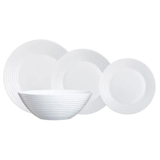DINING SERVICE 19 PIECE WHITE LUMINARC HARENA - Сервизи чаши и чинии<<<Домашни потреби<<<Кухня<<<Praktiker