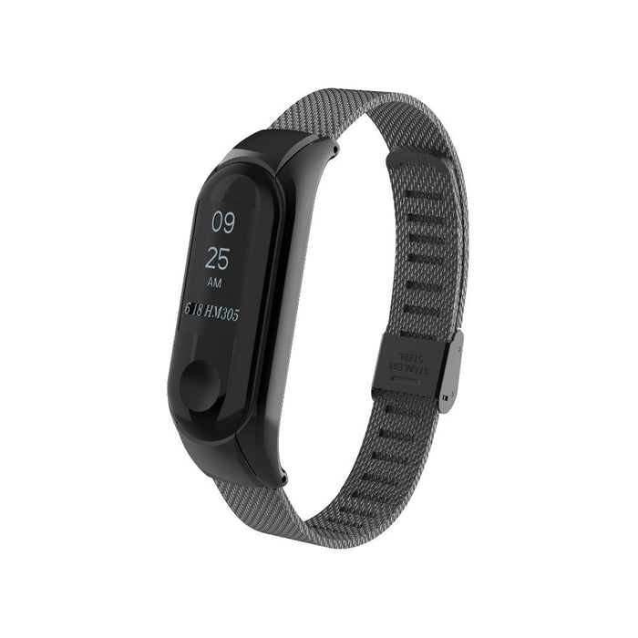 Breathable chain Stainless steel fastener for Xiaomi Mi Band 3 / Mi Band 4