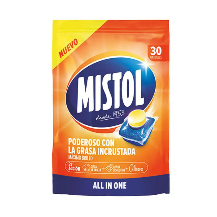 Dishwasher lozenges Mistol (30 Units) - Почистване Прахосмукачки И Гладене<<<Дом Градина<<<BigBuy&&&Други продукти за