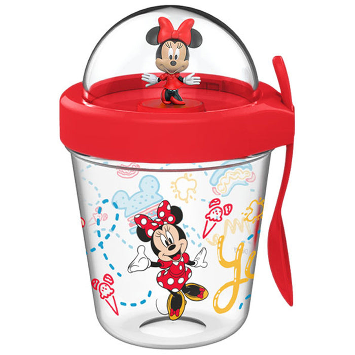 SET OF GLASS WITH FIGURE + MINNIE DISNEY BOARD GAME