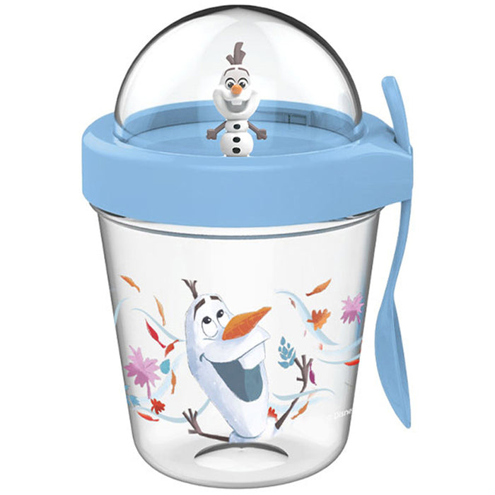 SET OF GLASS WITH FIGURE + OLAF DISNEY BOARD GAME
