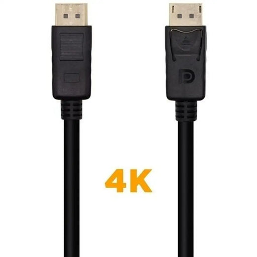 DisplayPort Cable Aisens A124-0548 Black 50 cm - Компютър Кабели и адаптери<<<Компютри| Електроника<<<BigBuy&&&Кабели