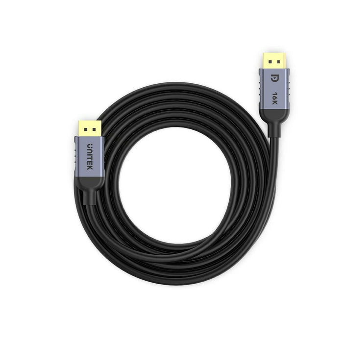 DisplayPort Cable Unitek C1628GY01-1M Black Grey 1 m - Кабели DisplayPort<<<Компютър Кабели и адаптери<<<Компютри|