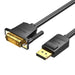 DisplayPort to DVI (24 + 1) Cable 2m Vention HAFBH 1080P 60Hz(Black) - Video cables<<<Cables<<<IT