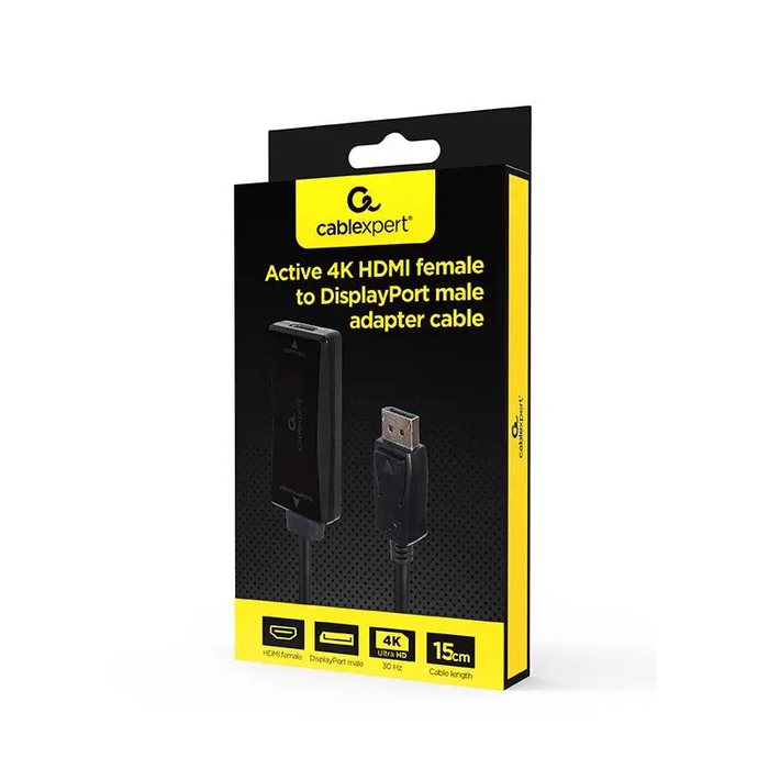 DisplayPort to HDMI Adapter GEMBIRD A-HDMIF30-DPM-01 Black 15 cm - AdaptersKBA-ADA<<<Cables