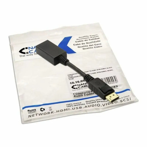 DisplayPort to HDMI Adapter NANOCABLE 10.16.0502 15 cm Black - Електроника Телевизори<<<Компютри|