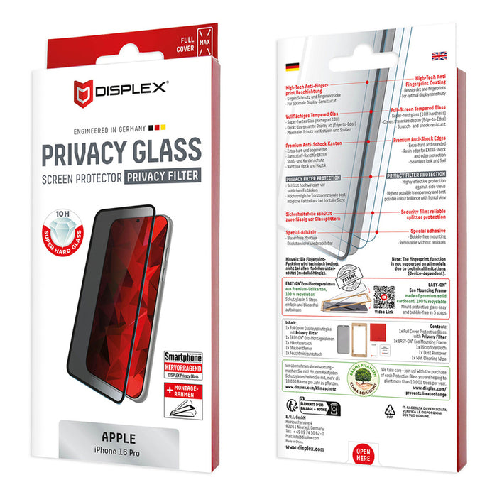 DISPLEX GLASS IPHONE 16 PRO PRIV. 01999