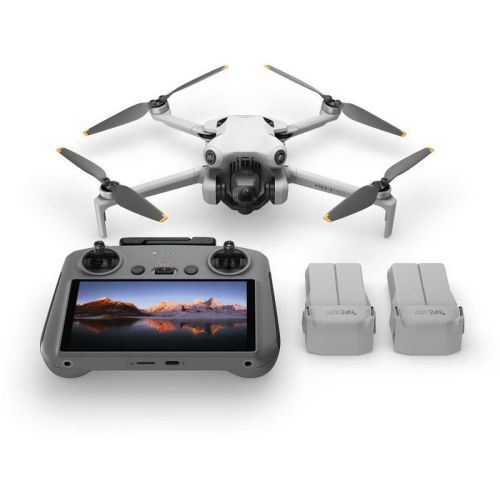 DJI Drone Mini 4 Pro Fly More Combo with UHD 4K 60 fps Camera with DJI RC2 Remote Controller, Light Gray EU (CP.MA.00000735.01)