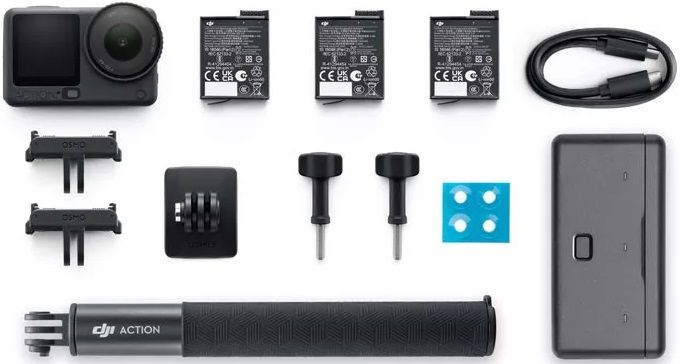 DJI Osmo Action 6 Adventure Combo Action Camera 40 MPx 4k 120fps Black EU (CP.OS.00000506.03)