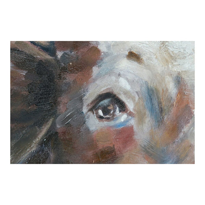 Canvas DKD Home Decor Caw Pinewood Canvas 100 x 3,5 x 100 cm