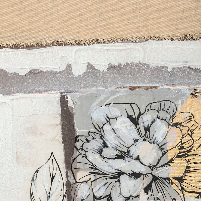 Canvas DKD Home Decor Pinewood Canvas 90 x 2,4 x 120 cm