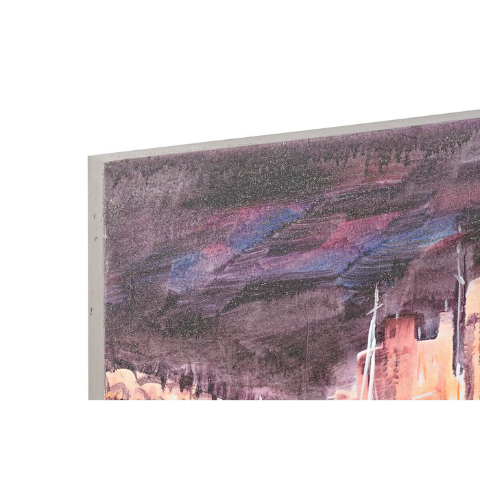 Canvas DKD Home Decor Canvas MDF Wood 80 x 3 x 80 cm