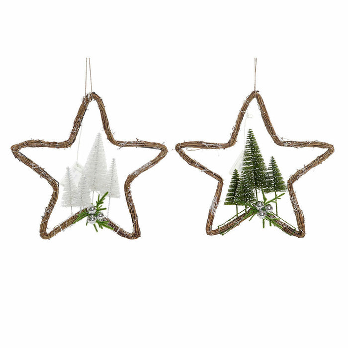 Christmas bauble DKD Home Decor Rattan (2 pcs) (43 x 10 x 43 cm)