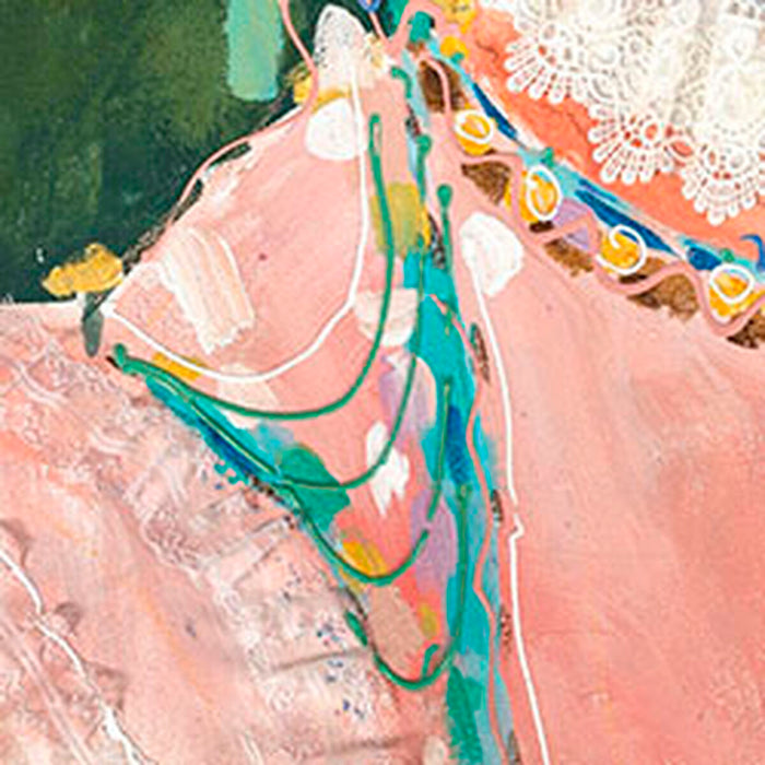 Canvas DKD Home Decor Pinewood Canvas 90 x 3,7 x 90 cm