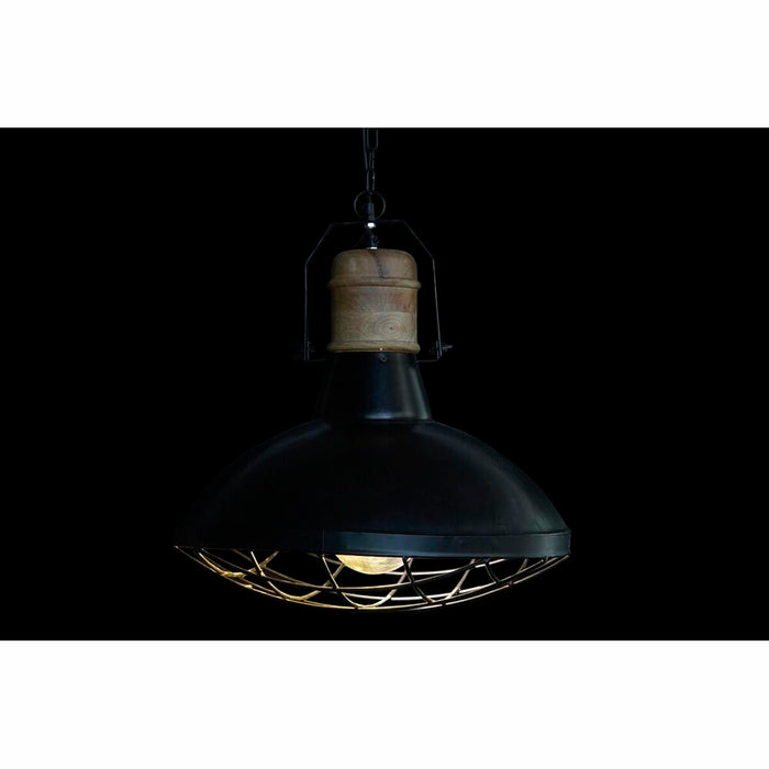 Ceiling Light DKD Home Decor 52 x 52 x 57 cm Black Brown Iron Mango wood 50 W
