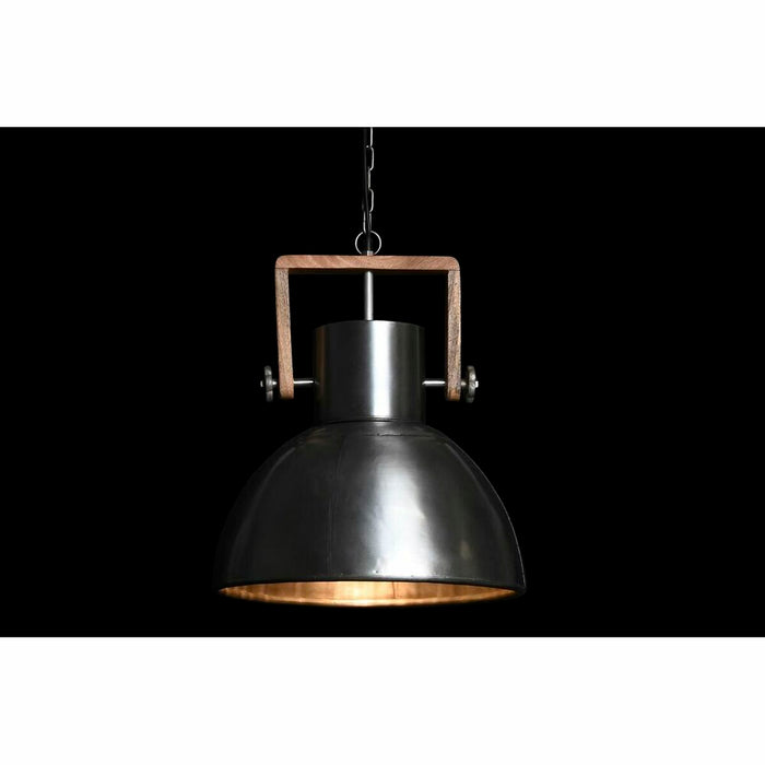Ceiling Light DKD Home Decor Brown Silver Iron Mango wood 50 W 40 x 40 x 47 cm