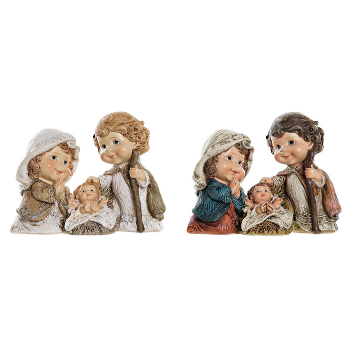 Christmas nativity set DKD Home Decor Resin Multicolour (16 x 9 x 12 cm) (2 Units)