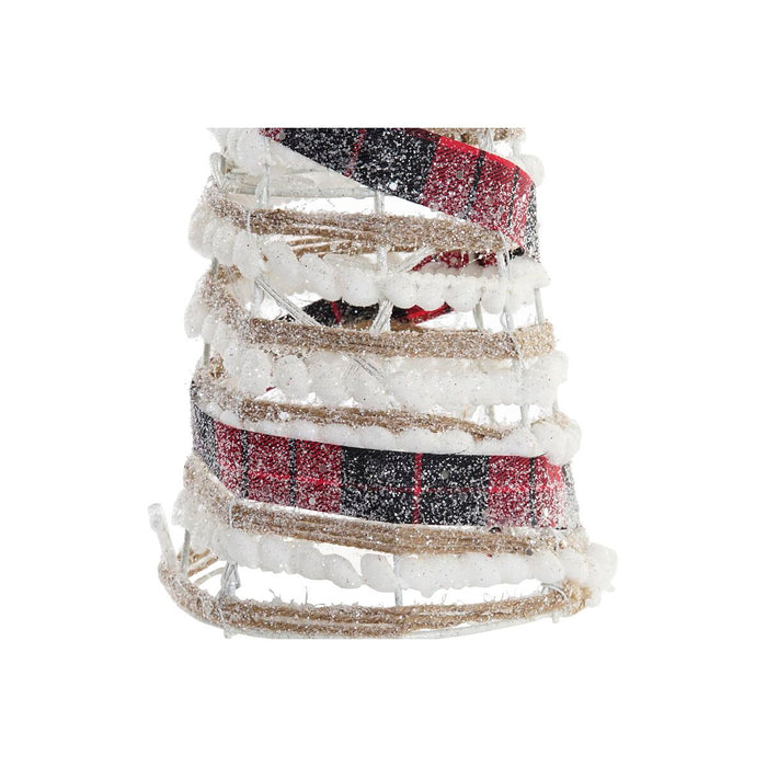 Lighting decoration DKD Home Decor White Black Red Natural Silver 20 x 20 x 80 cm Cones Christmas LED (3 Pieces)