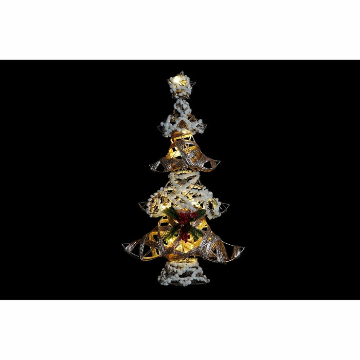 Christmas Tree DKD Home Decor Golden White Rattan (32 x 10 x 56 cm) (2 Units)