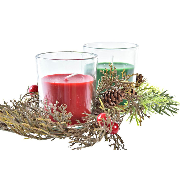 Candle Set DKD Home Decor Christmas (5,5 x 5,5 x 6 cm) (2 Units)