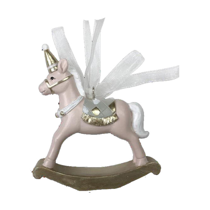 Christmas bauble DKD Home Decor Horse Resin (6,5 x 3 x 9 cm) (2 Units)